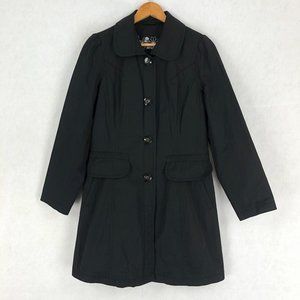 Betty Barclay Women's Size 8 Black Lightweight Single Breasted Button Front Coat